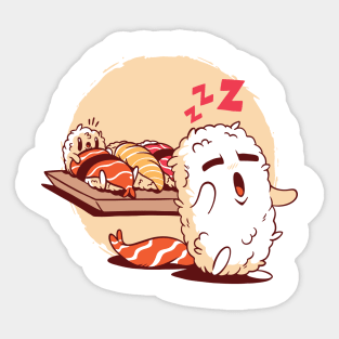 Sleep Walking Sushi Sticker